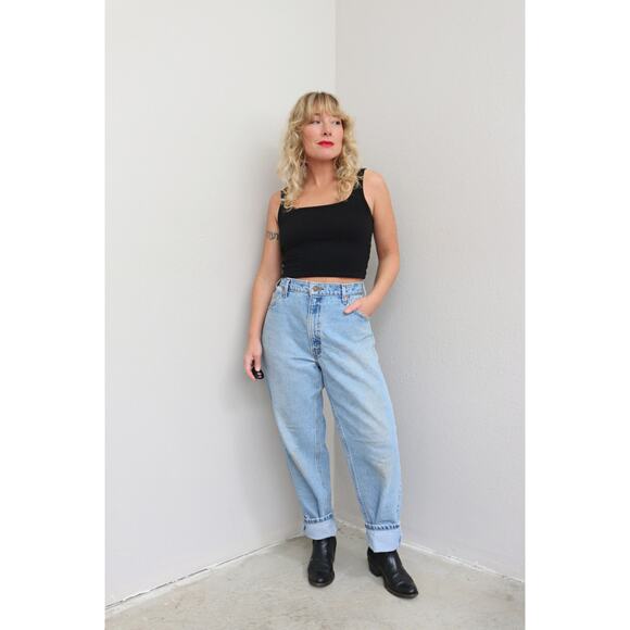 1990's Vintage Levi's 550 Light Wash Relaxed Fit Jeans Women's LG XL 35" to 36" - Picture 3 of 10